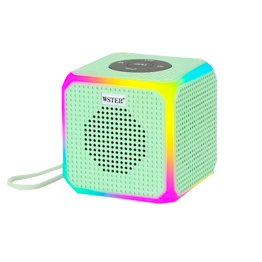 PARLANTE PORTATIL EN CUBO LUCES LED